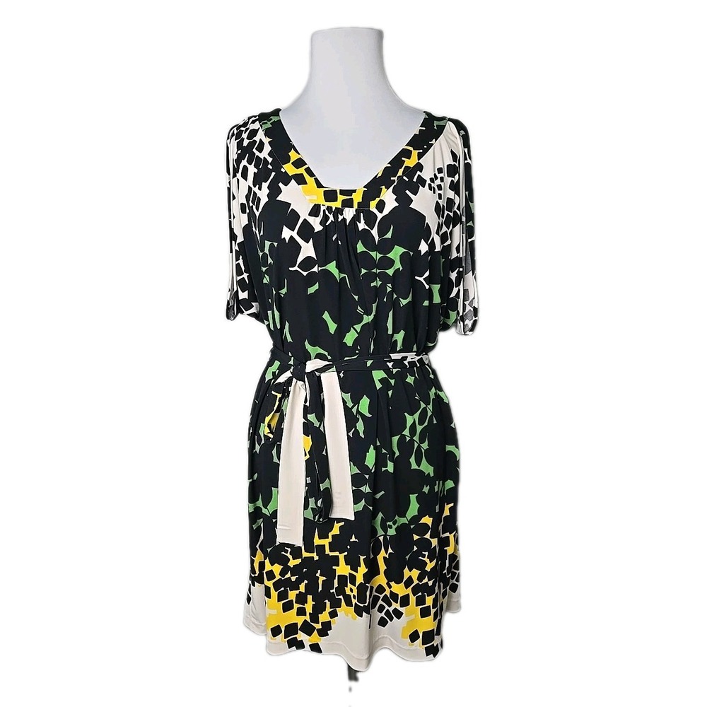 tibi New York  Stretch Knit Sleeveless Belted Dress Size Small‎